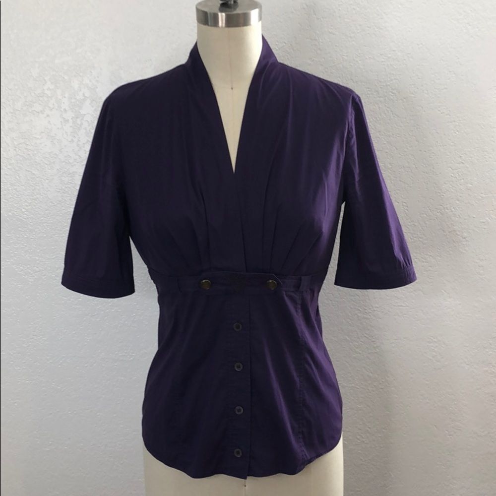 Gucci purple button shirt 38 2